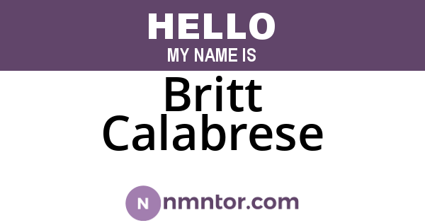 Britt Calabrese