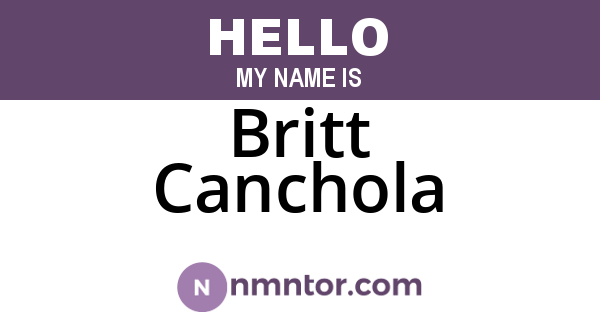 Britt Canchola