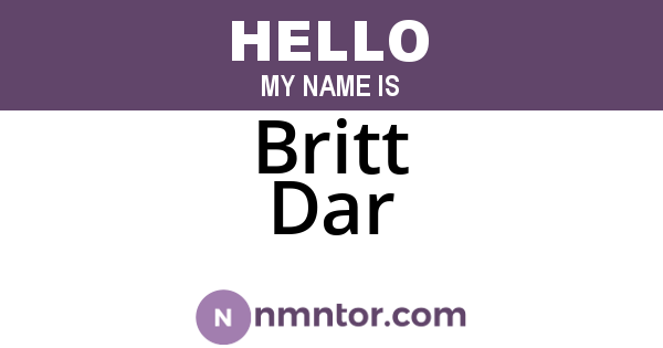 Britt Dar