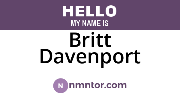 Britt Davenport