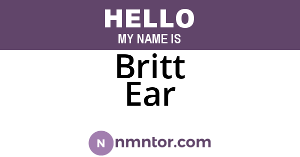 Britt Ear