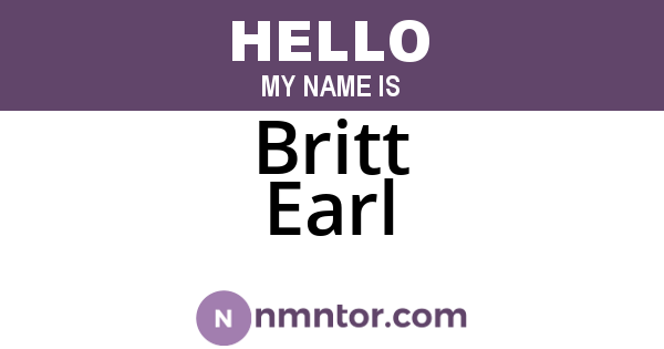 Britt Earl