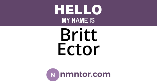 Britt Ector