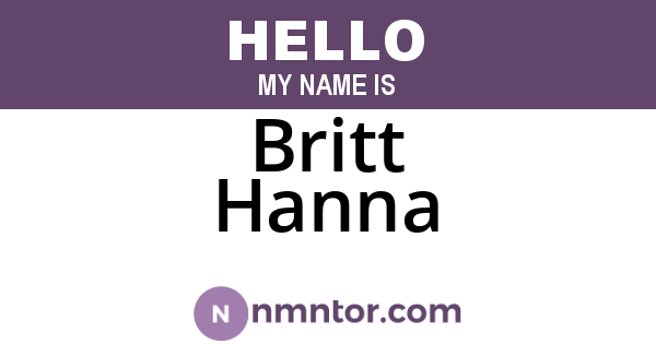 Britt Hanna