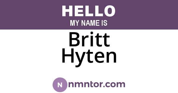 Britt Hyten