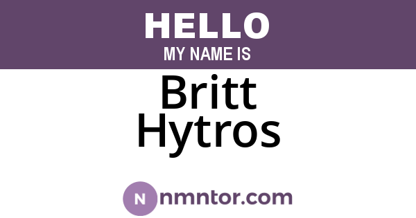 Britt Hytros