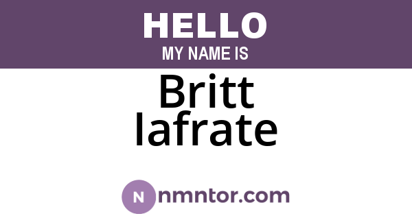 Britt Iafrate
