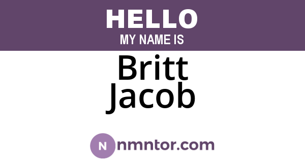 Britt Jacob