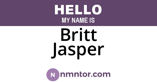 Britt Jasper