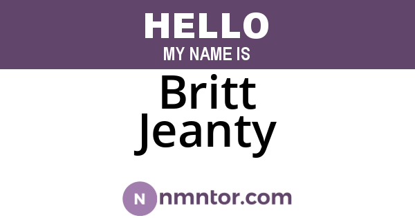 Britt Jeanty