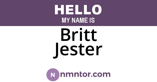 Britt Jester