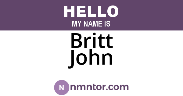 Britt John