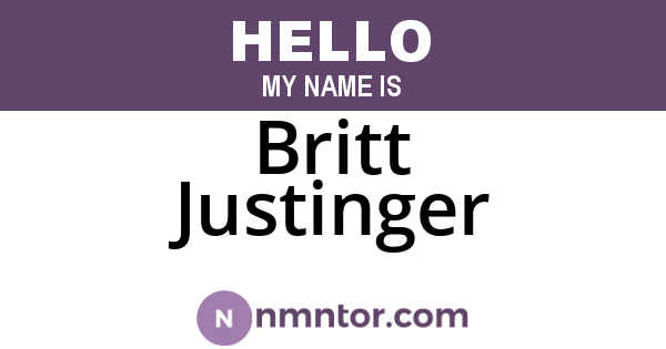 Britt Justinger