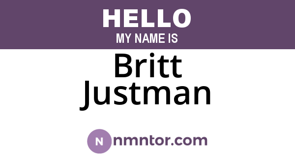 Britt Justman