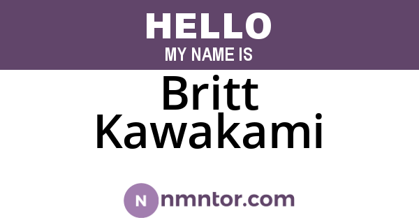 Britt Kawakami