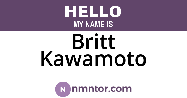 Britt Kawamoto