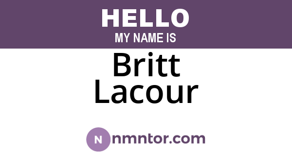 Britt Lacour