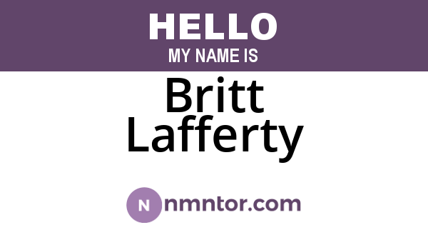 Britt Lafferty