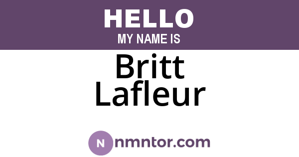 Britt Lafleur