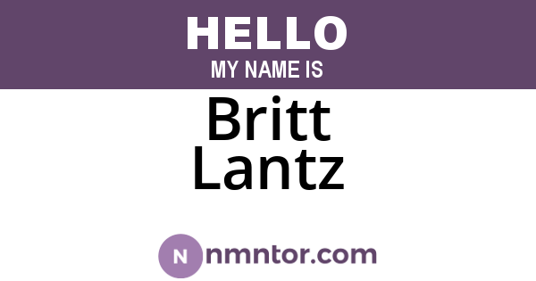 Britt Lantz