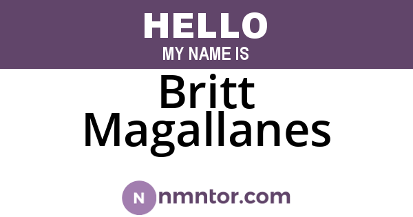 Britt Magallanes