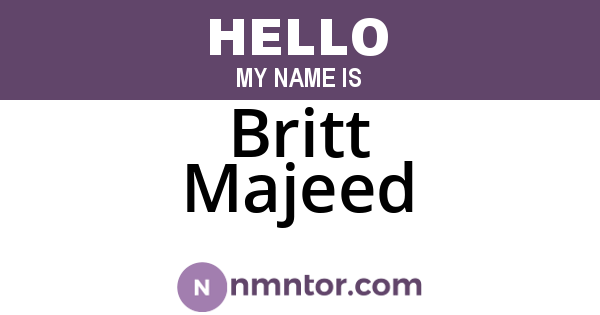 Britt Majeed