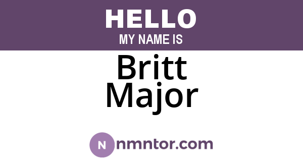 Britt Major