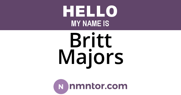 Britt Majors