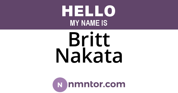 Britt Nakata