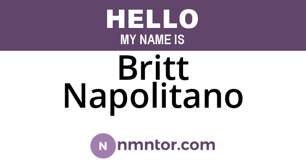 Britt Napolitano