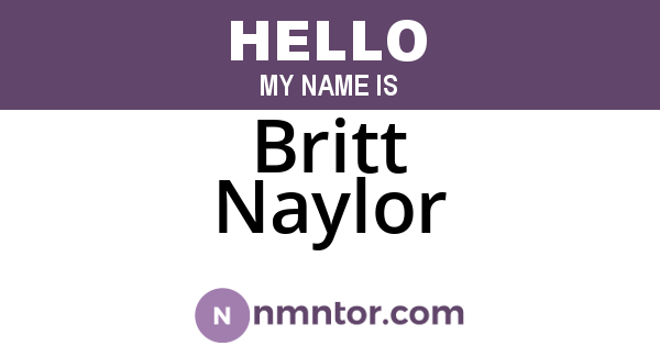 Britt Naylor