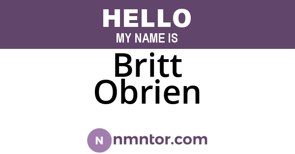 Britt Obrien