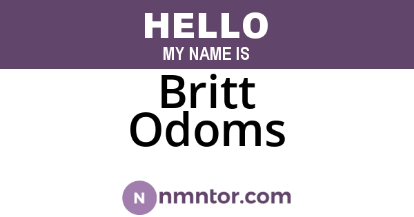 Britt Odoms