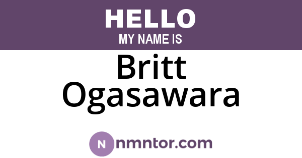 Britt Ogasawara