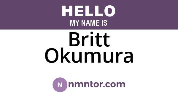 Britt Okumura