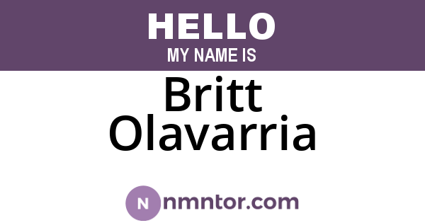 Britt Olavarria