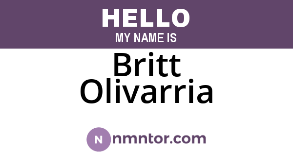 Britt Olivarria