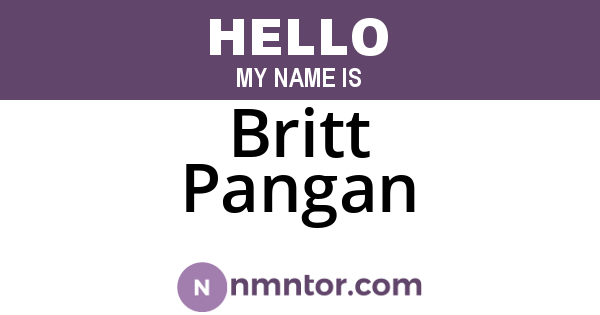 Britt Pangan