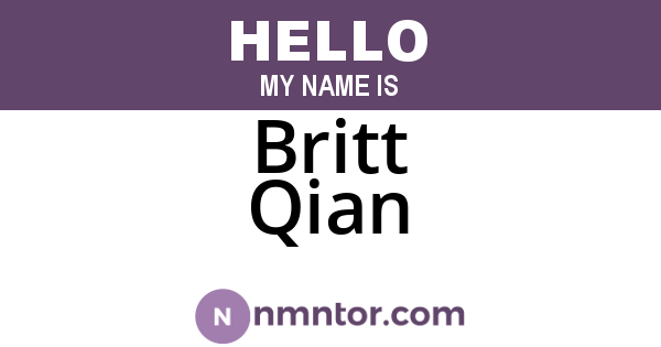 Britt Qian