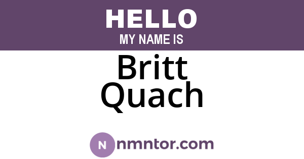 Britt Quach