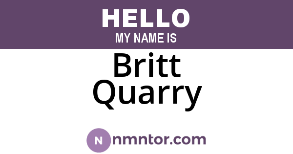 Britt Quarry