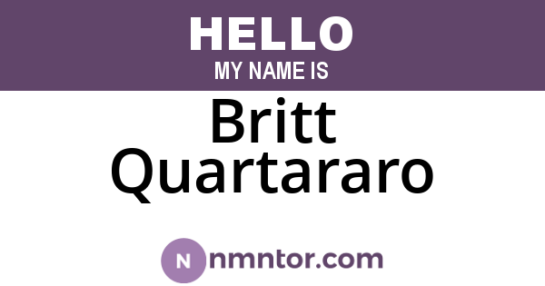 Britt Quartararo