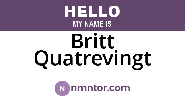 Britt Quatrevingt