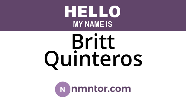 Britt Quinteros
