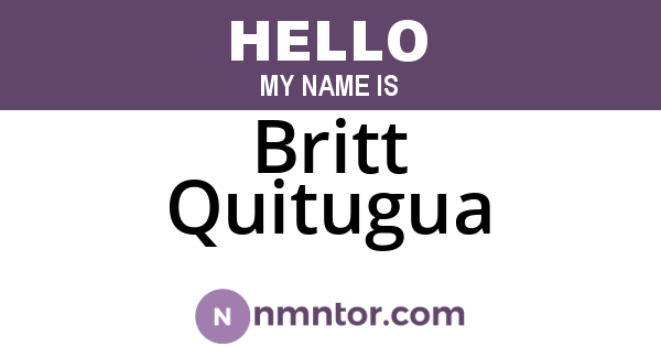 Britt Quitugua