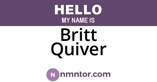 Britt Quiver