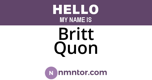 Britt Quon