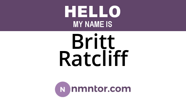 Britt Ratcliff
