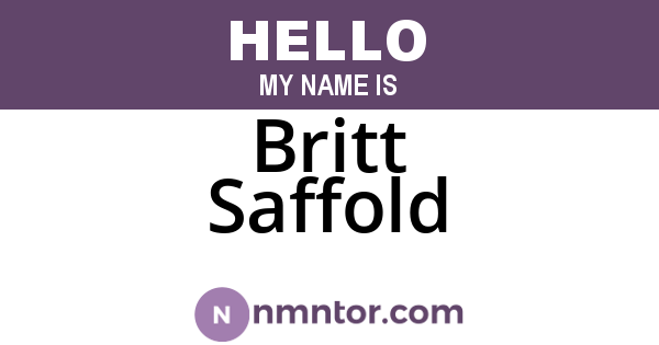 Britt Saffold