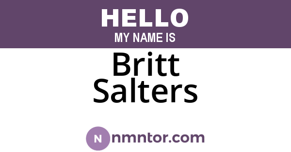 Britt Salters